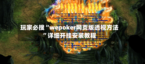玩家必搜“wepoker网页版透视方法”详细开挂安装教程-第3张图片