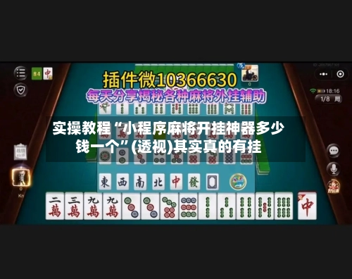 实操教程“小程序麻将开挂神器多少钱一个”(透视)其实真的有挂-第1张图片