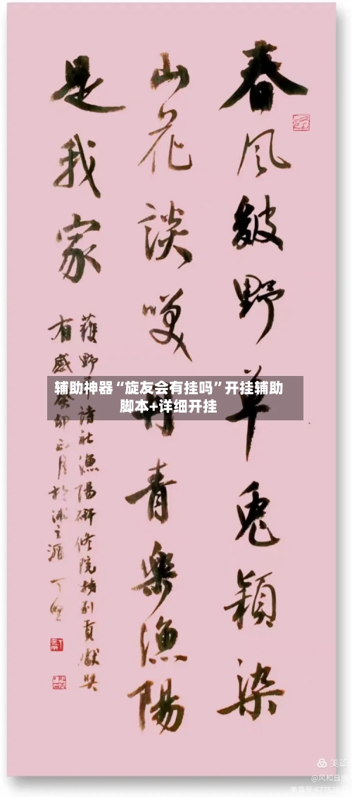 辅助神器“旋友会有挂吗”开挂辅助脚本+详细开挂-第2张图片