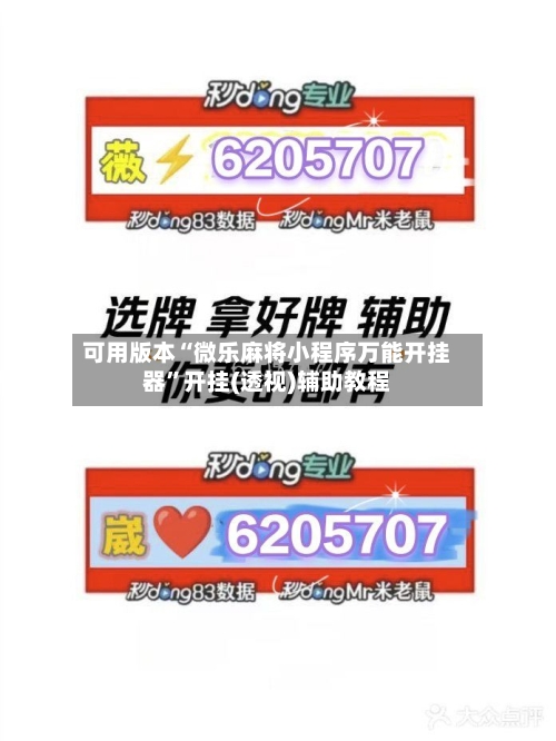 可用版本“微乐麻将小程序万能开挂器”开挂(透视)辅助教程-第2张图片