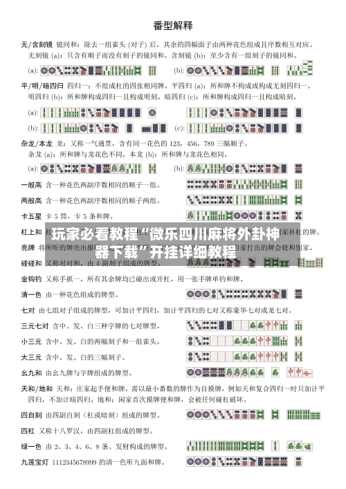 玩家必看教程“微乐四川麻将外卦神器下载	”开挂详细教程-第2张图片