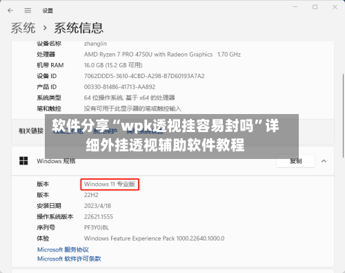 软件分享“wpk透视挂容易封吗”详细外挂透视辅助软件教程-第1张图片