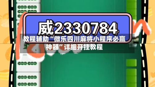 教程辅助“微乐四川麻将小程序必赢神器	”详细开挂教程-第2张图片