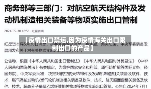 【疫情出口禁运,因为疫情海关出口限制出口的产品】-第1张图片