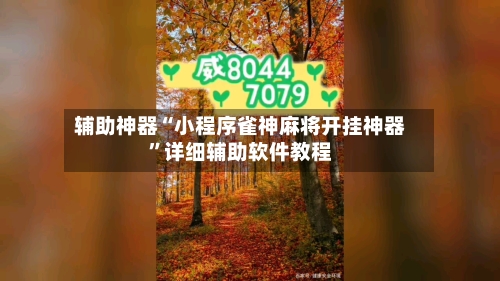 辅助神器“小程序雀神麻将开挂神器”详细辅助软件教程-第1张图片