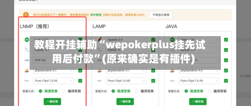 教程开挂辅助“wepokerplus挂先试用后付款”(原来确实是有插件)-第1张图片