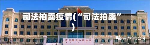 司法拍卖疫情(“司法拍卖”)-第2张图片