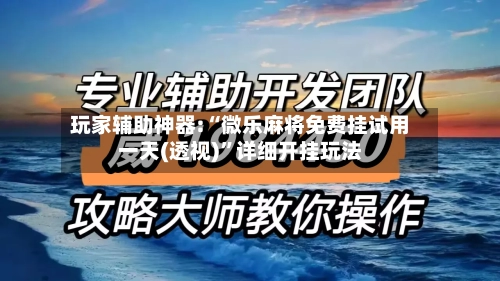 玩家辅助神器:“微乐麻将免费挂试用一天(透视)”详细开挂玩法