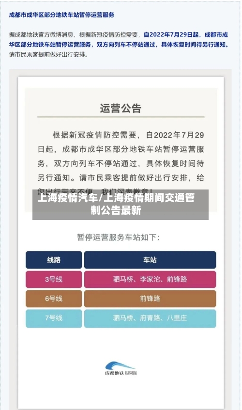 上海疫情汽车/上海疫情期间交通管制公告最新-第1张图片
