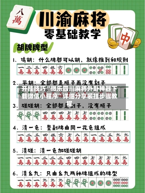 开挂技巧“微乐四川麻将外卦神器下载微信小程序”详细分享装挂步骤教程-第1张图片