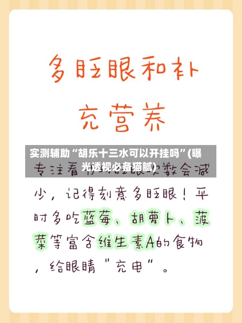 实测辅助“胡乐十三水可以开挂吗”(曝光透视必备猫腻)