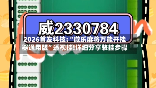 2026首发科技:“微乐麻将万能开挂器通用版”透视挂!详细分享装挂步骤-第3张图片