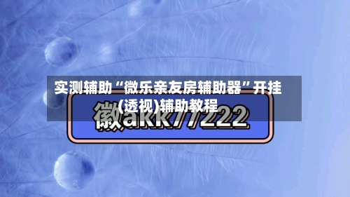 实测辅助“微乐亲友房辅助器”开挂(透视)辅助教程