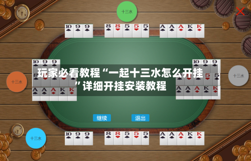 玩家必看教程“一起十三水怎么开挂”详细开挂安装教程-第3张图片