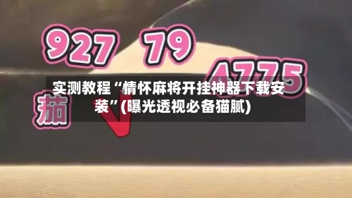 实测教程“情怀麻将开挂神器下载安装”(曝光透视必备猫腻)-第2张图片