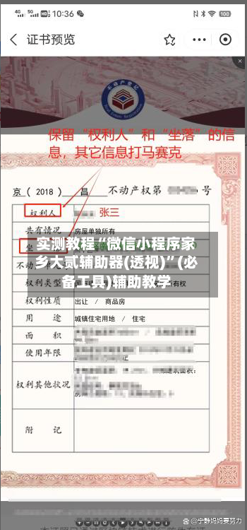 实测教程“微信小程序家乡大贰辅助器(透视)”(必备工具)辅助教学-第1张图片