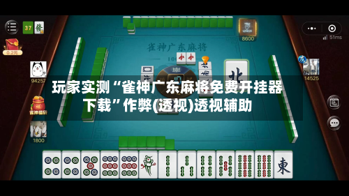 玩家实测“雀神广东麻将免费开挂器下载”作弊(透视)透视辅助-第3张图片