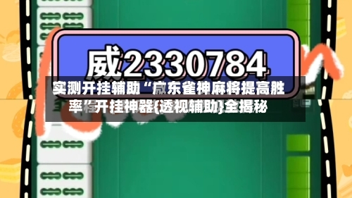 实测开挂辅助“广东雀神麻将提高胜率	”开挂神器{透视辅助}全揭秘-第1张图片