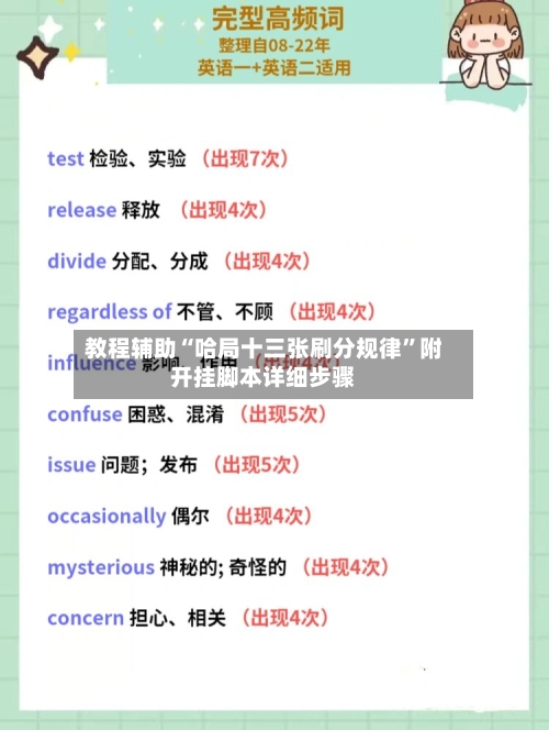 教程辅助“哈局十三张刷分规律	”附开挂脚本详细步骤-第1张图片