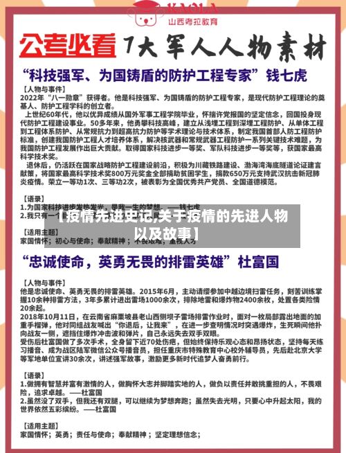 【疫情先进史记,关于疫情的先进人物以及故事】-第2张图片