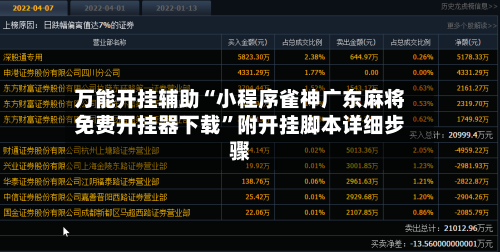 万能开挂辅助“小程序雀神广东麻将免费开挂器下载”附开挂脚本详细步骤-第1张图片