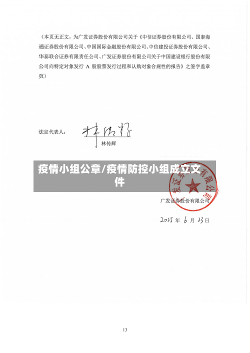 疫情小组公章/疫情防控小组成立文件