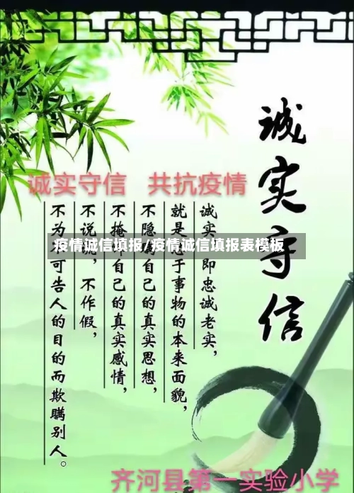 疫情诚信填报/疫情诚信填报表模板