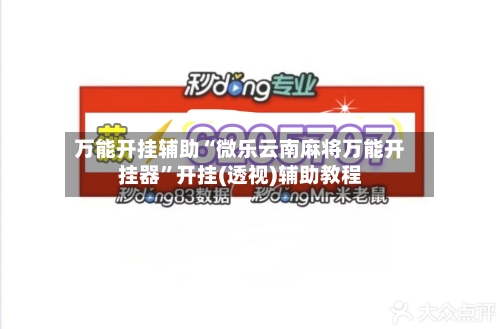 万能开挂辅助“微乐云南麻将万能开挂器”开挂(透视)辅助教程-第2张图片