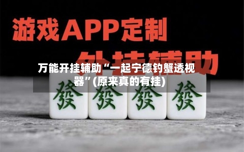 万能开挂辅助“一起宁德钓蟹透视器	”(原来真的有挂)-第2张图片