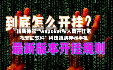 辅助神器“wepoker私人局开挂透视辅助软件”科技辅助神器手机