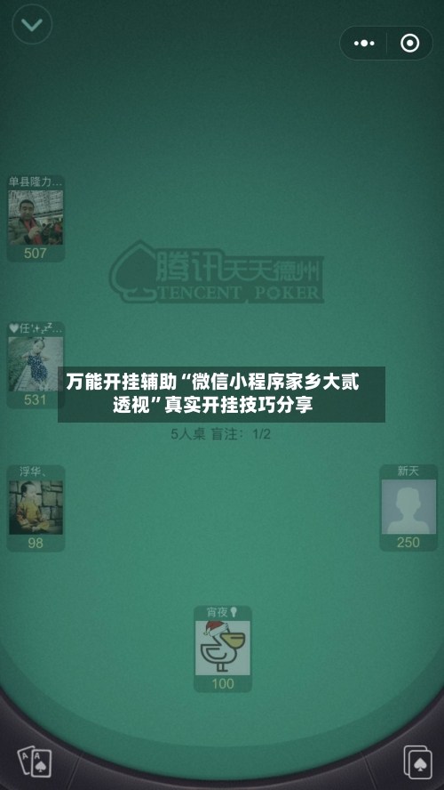 万能开挂辅助“微信小程序家乡大贰透视”真实开挂技巧分享