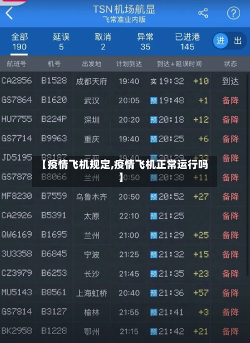 【疫情飞机规定,疫情飞机正常运行吗】
