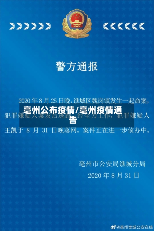 亳州公布疫情/亳州疫情通告