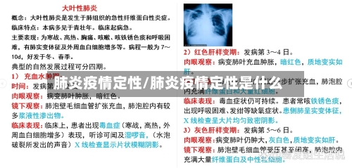 肺炎疫情定性/肺炎疫情定性是什么-第2张图片