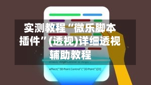 实测教程“微乐脚本插件	”(透视)详细透视辅助教程-第1张图片