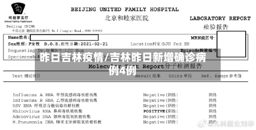 昨日吉林疫情/吉林昨日新增确诊病例4例-第2张图片
