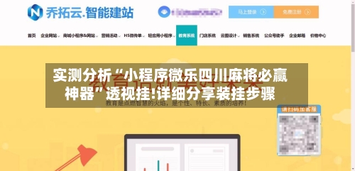 实测分析“小程序微乐四川麻将必赢神器”透视挂!详细分享装挂步骤-第2张图片