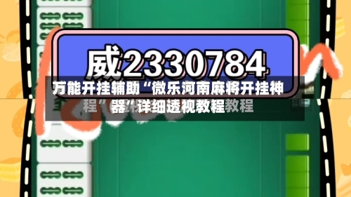 万能开挂辅助“微乐河南麻将开挂神器	”详细透视教程-第3张图片