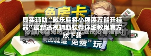 真实辅助“微乐麻将小程序万能开挂器	”最新透视辅助软件详细教程官方版下载-第2张图片