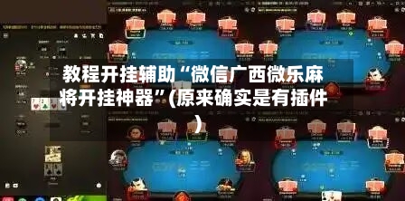 教程开挂辅助“微信广西微乐麻将开挂神器	”(原来确实是有插件)-第1张图片