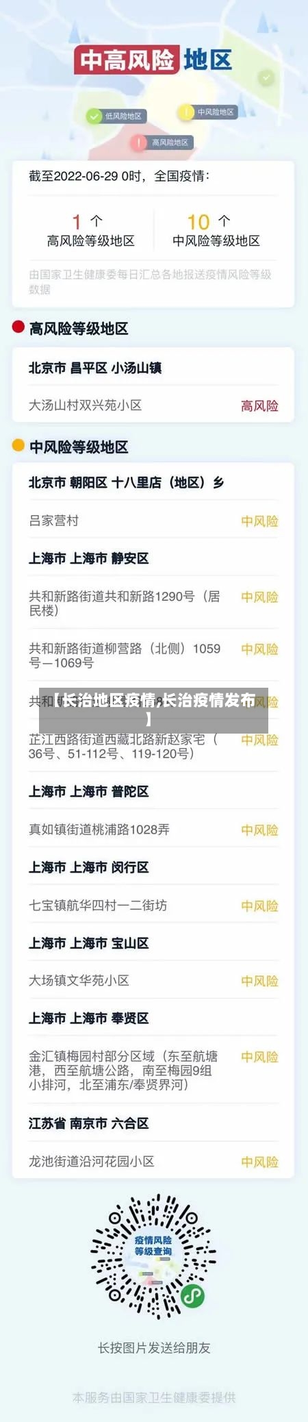 【长治地区疫情,长治疫情发布】