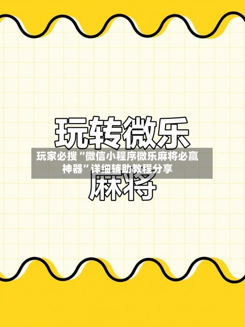 玩家必搜“微信小程序微乐麻将必赢神器”详细辅助教程分享-第2张图片