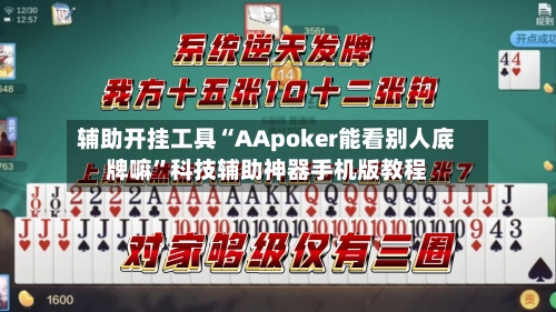 辅助开挂工具“AApoker能看别人底牌嘛”科技辅助神器手机版教程-第2张图片