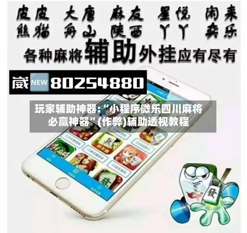 玩家辅助神器:“小程序微乐四川麻将必赢神器”(作弊)辅助透视教程-第2张图片