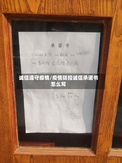 诚信遵守疫情/疫情防控诚信承诺书怎么写