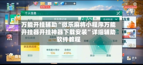 万能开挂辅助“微乐麻将小程序万能开挂器开挂神器下载安装”详细辅助软件教程-第1张图片