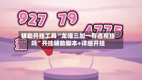 辅助开挂工具“龙喵三加一有透视挂吗”开挂辅助脚本+详细开挂