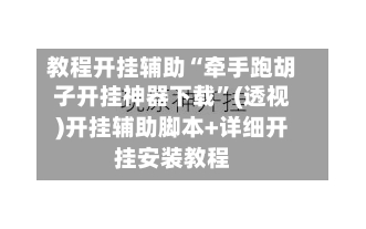 教程开挂辅助“牵手跑胡子开挂神器下载”(透视)开挂辅助脚本+详细开挂安装教程-第1张图片