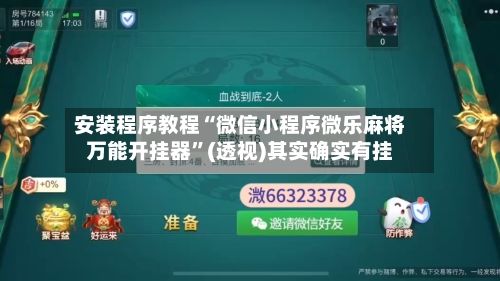 安装程序教程“微信小程序微乐麻将万能开挂器”(透视)其实确实有挂-第2张图片