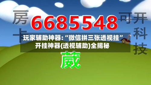 玩家辅助神器:“微信拼三张透视挂	”开挂神器{透视辅助}全揭秘-第1张图片